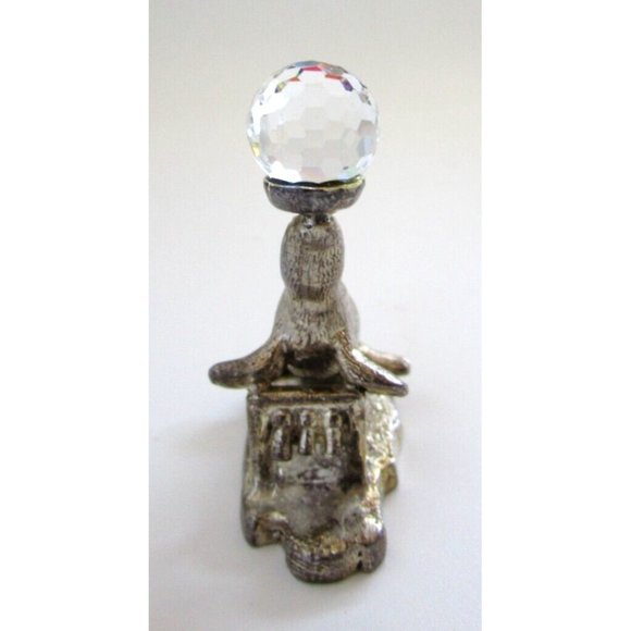 Myth & Magic COLL.PEWTER FIGURINE Performing Seal & Crystal Ball WAPW G.Britain - Picture 4 of 10